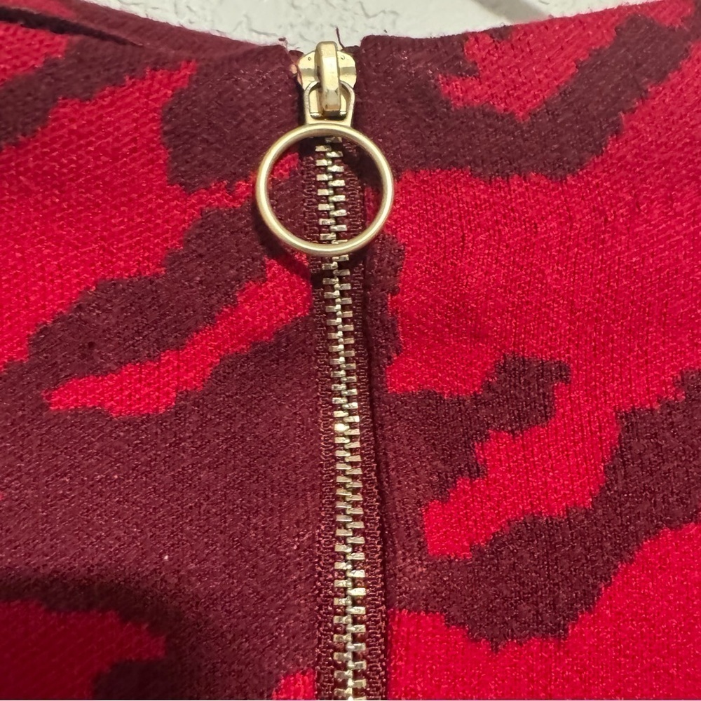 Red Camo Chico’s Mock Neck Sweater - Picture 6 of 8